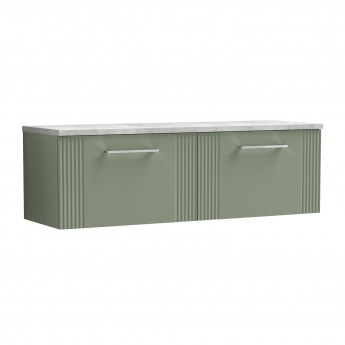 Deco Twin 1200mm 2-Drawer Wall Hung Vanity Unit with Countertop