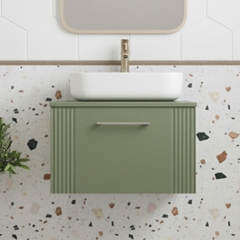 Deco 600mm 1-Drawer Wall Hung Vanity Unit with Countertop