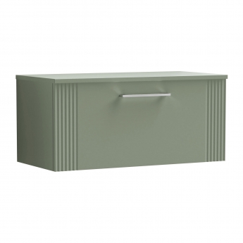 Deco 800mm 1-Drawer Wall Hung Vanity Unit with Countertop