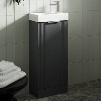 Deco Compact 400mm 1-Door Floor Standing Vanity Unit