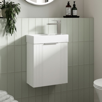 Deco Compact 400mm 1-Door Wall Hung Vanity Unit