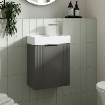 Deco Compact 400mm 1-Door Wall Hung Vanity Unit