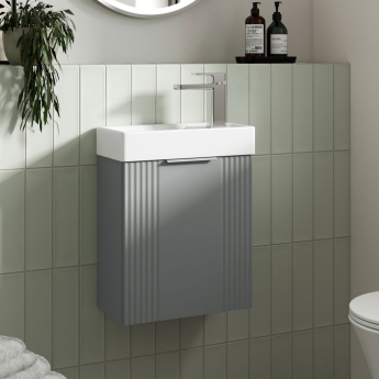 Deco Compact 400mm 1-Door Wall Hung Vanity Unit | Product Image