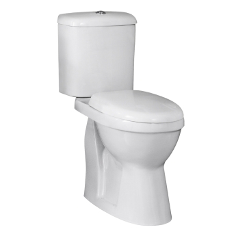 Nuie Comfort Height Close Coupled Toilet with Push Button Cistern - Soft Close Seat | Product Image