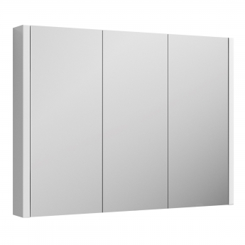 Nuie Eden 3-Door Mirrored Cabinet 650mm H x 900mm W - White
