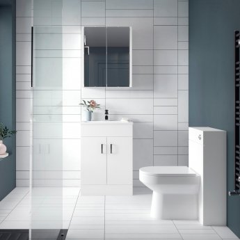 Nuie Eden Furniture Bathroom Suite with Vanity Unit and Mid Edge Basin - 500mm Wide