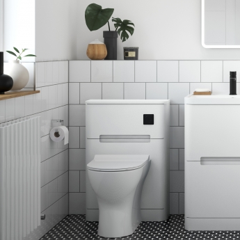 Nuie Elbe Back to Wall WC Unit 550mm Wide - Satin White