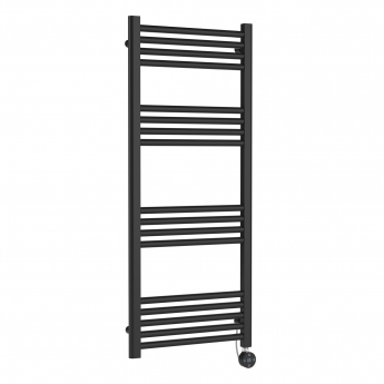Nuie Electric Round Heated Towel Rail 1213mm H x 500mm W - Anthracite