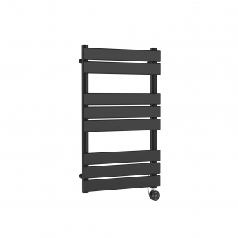 Nuie Electric Square Heated Towel Rail 840mm H x 500mm W - Anthracite