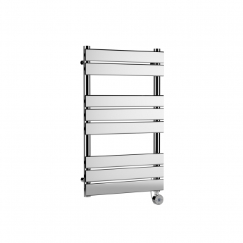 Nuie Electric Square Heated Towel Rail 840mm H x 500mm W - Chrome