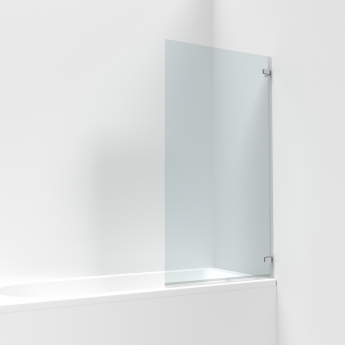 Nuie Ella Square Hinged Bath Screen 1410mm H x 782mm W - 5mm Glass