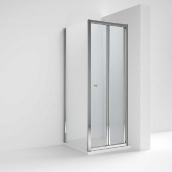 Nuie Ella Bi-Fold Shower Enclosure 760mm x 760mm with Tray - 5mm Glass