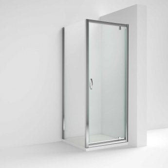 Nuie Ella Pivot Shower Enclosure 900mm x 900mm with Tray - 5mm Glass