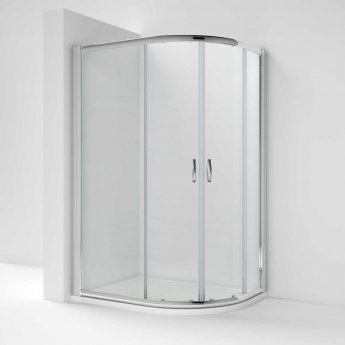 Nuie Ella Offset Quadrant Shower Enclosure 1200mm x 800mm with Tray RH - 5mm Glass | Product Image