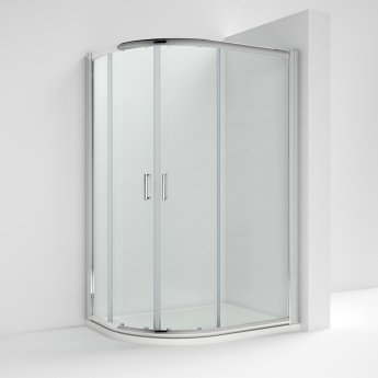 Nuie Ella Offset Quadrant Shower Enclosure with Square Handle 1200mm x 800mm - 5mm Glass