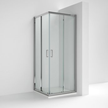 Nuie Ella Corner Entry Shower Enclosure (Square Handle) - 5mm Glass