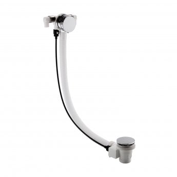 Nuie Freeflow Bath Filler with Pop Up Waste and Overflow - Chrome