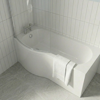 Nuie Freya Complete Bathroom Suite with B-Shaped Shower Bath 1700mm - Left Handed | Product Image