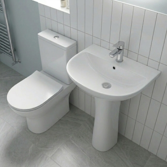 Nuie Freya Complete Bathroom Suite with B-Shaped Shower Bath 1700mm - Left Handed | Product Image