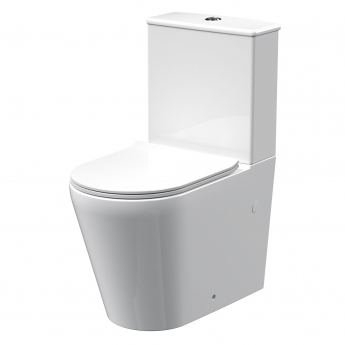 Nuie Freya Rimless Back to Wall Close Coupled Toilet - Sandwich Soft Close Seat