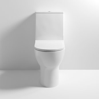 Nuie Freya Rimless Flush to Wall Close Coupled Toilet 610mm Projection - Sandwich Soft Close Seat