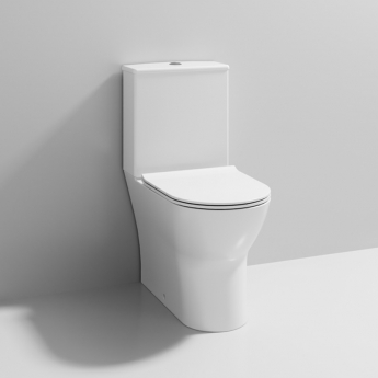 Nuie Freya Rimless Flush to Wall Close Coupled Toilet - Sandwich Soft Close Seat