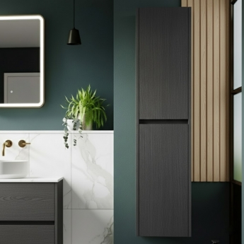 Havana 350mm Wall Hung 2-Door Tall Storage Unit