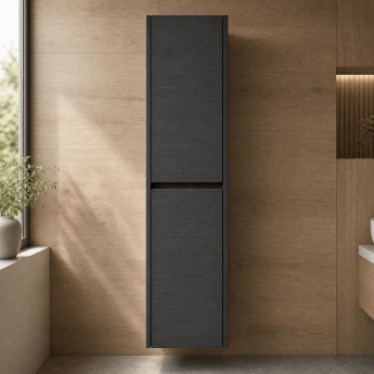 Havana 350mm Wall Hung 2-Door Tall Storage Unit | Product Image