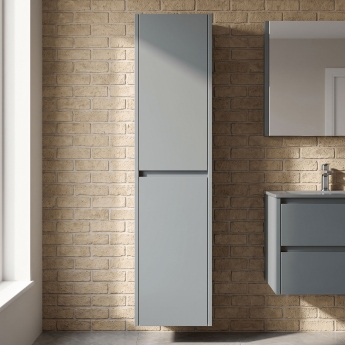 Havana 350mm Wall Hung 2-Door Tall Storage Unit | Product Image