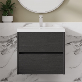 Havana 600mm 2-Drawer Wall Hung Vanity Unit