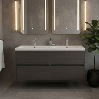Havana Twin 1200mm 4-Drawer Wall Hung Vanity Unit