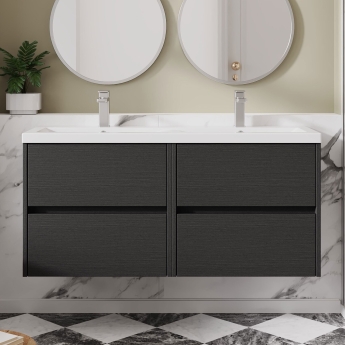 Havana Twin 1200mm 4-Drawer Wall Hung Vanity Unit | Product Image