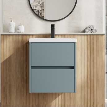 Havana 500mm 2-Drawer Wall Hung Vanity Unit | Product Image