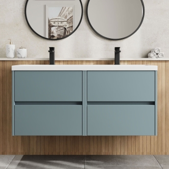 Havana Twin 1200mm 4-Drawer Wall Hung Vanity Unit | Product Image