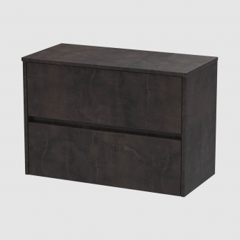 Havana 800mm 2-Drawer Wall Hung Vanity Unit with Countertop