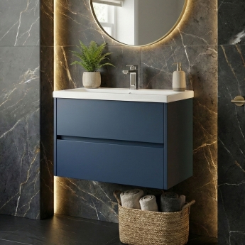 Havana 800mm 2-Drawer Wall Hung Vanity Unit