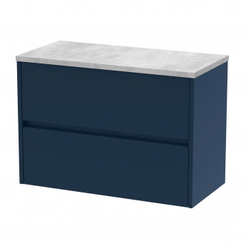Havana 800mm 2-Drawer Wall Hung Vanity Unit with Countertop