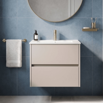Havana 600mm 2-Drawer Wall Hung Vanity Unit | Product Image
