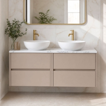 Havana Twin 1200mm 4-Drawer Wall Hung Vanity Unit with Countertop | Product Image