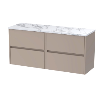 Havana Twin 1200mm 4-Drawer Wall Hung Vanity Unit with Countertop | Product Image