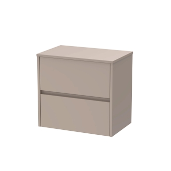 Havana 600mm 2-Drawer Wall Hung Vanity Unit with Countertop | Product Image