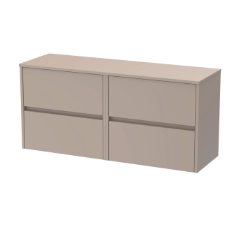 Havana Twin 1200mm 4-Drawer Wall Hung Vanity Unit with Countertop | Product Image