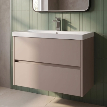 Havana 800mm 2-Drawer Wall Hung Vanity Unit | Product Image