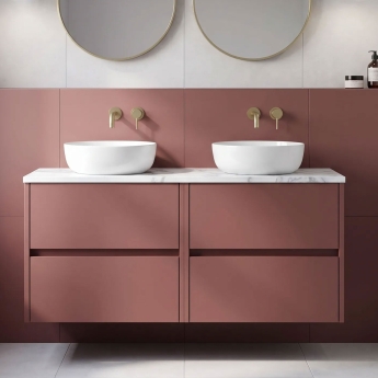 Havana Twin 1200mm 4-Drawer Wall Hung Vanity Unit with Countertop | Product Image