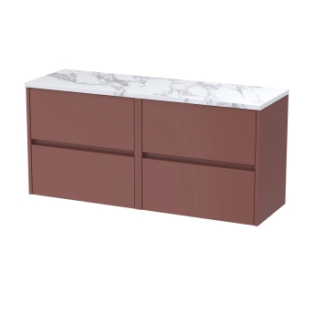 Havana Twin 1200mm 4-Drawer Wall Hung Vanity Unit with Countertop | Product Image