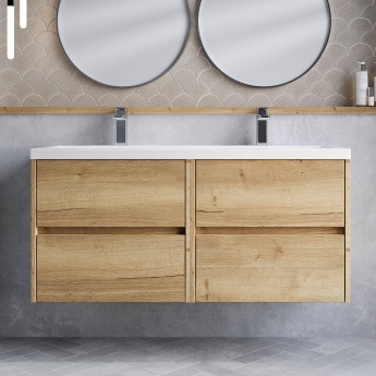 Havana Twin 1200mm 4-Drawer Wall Hung Vanity Unit | Product Image