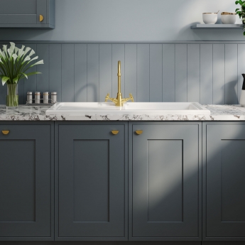 Nuie Inset Kitchen Sink 1.0 Bowl 1010mm L x 525mm W - White