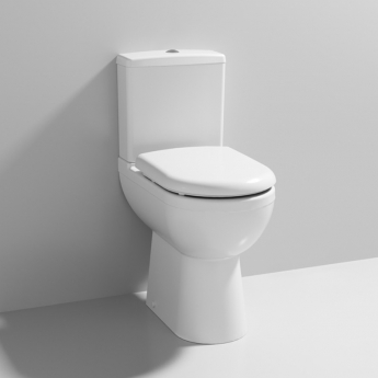 Nuie Ivo Comfort Close Coupled Toilet Push Button Cistern - Soft Close Seat
