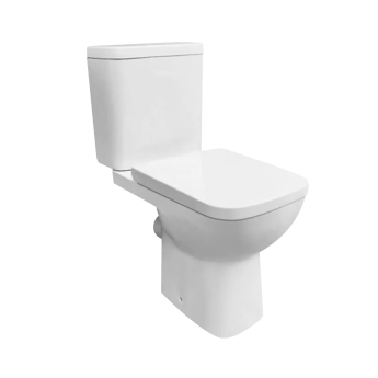 Nuie Ivo Rimless Close Coupled Toilet with Push Button Cistern - Soft Close Seat | Product Image