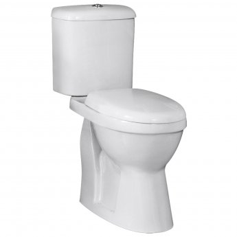 Nuie Ivo Comfort Close Coupled Toilet Push Button Cistern - Standard Seat